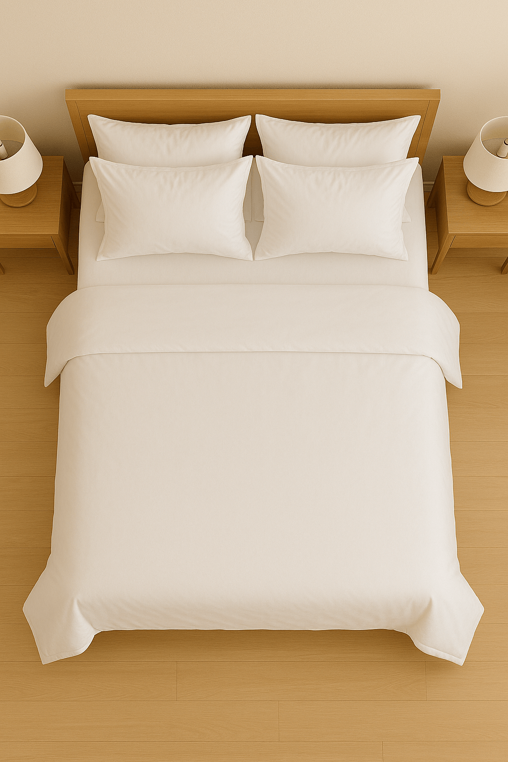 white bed sheet hotel